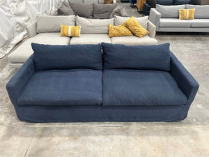 World Market Brynn Feather Filled Sofa (Navy)