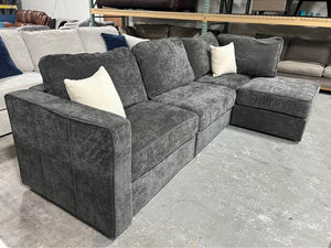 Charcoal Corded Velvet LoveSac (4 base/5 side)