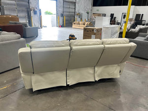 Gilman Creek Sanders Leather Power Sofa (Cream)