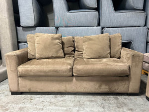 Crate & Barrel Taupe 76'' Axis Sofa