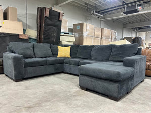 Dark Gray Reversible Chaise U-Shaped Sectional
