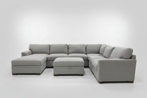 Thomasville U-Shaped Chaise Sectional w/Storage Ottoman