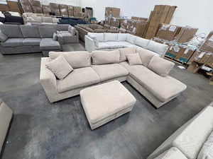 Walsen 3-Piece Sectional w/ Storage Ottoman