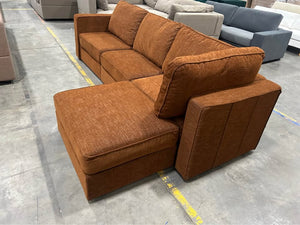*Perfect Condition* Terracotta Rained Chenille LoveSac (4 Seat/5 Side)