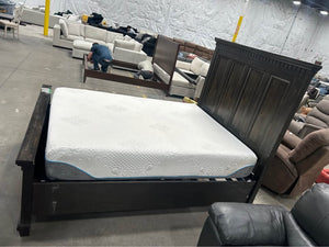 Dark Brown Queen Storage Bed Frame w/Health Care Mattress