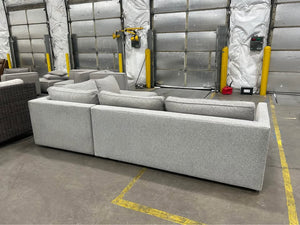 West Elm Harris 2-Piece Bumper Chaise Sectional (Storm Gray)