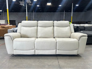 Gilman Creek Sanders Leather Power Sofa (Cream)