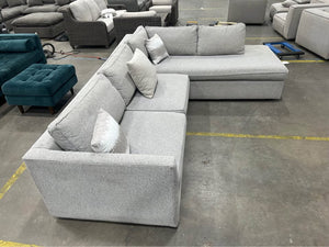 West Elm Harris 2-Piece Bumper Chaise Sectional (Storm Gray)