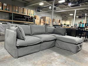 Anabei 4-Pc Modular Gray Cloud Sectional
