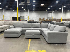 Thomasville U-Shaped Chaise Sectional w/Storage Ottoman