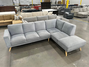 Light Gray MCM Chaise Sectional