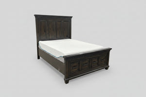 Dark Brown Queen Storage Bed Frame w/Health Care Mattress