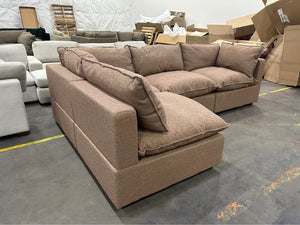 Albany Park Kova 122'' Sofa w/Ottoman (Mocha Performance Bouclé)