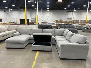 Thomasville U-Shaped Chaise Sectional w/Storage Ottoman