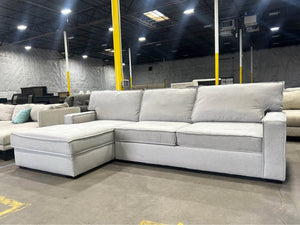 England Inc. Light Gray Chaise Sectional
