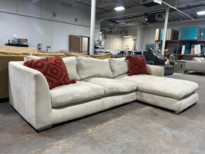 Mario Capasa 3-Pc Cream Feathers Collection Sectional