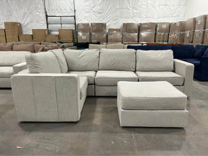 *Perfect Condition* Beachwood Rained Chenille LoveSac (5 Seat/7 Side)