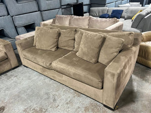 Crate & Barrel Taupe 88'' Axis Sofa