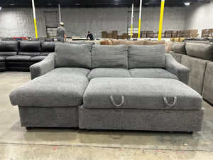 Coddle Aria Fabric Sleeper Sofa w/Reversible Chaise & Storage