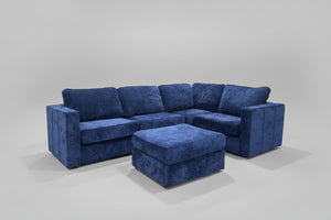 *Perfect Condition* Sapphire Navy Corded Velvet LoveSac (5 Seat/7 Side)