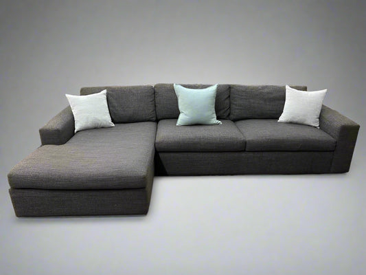 Dark Gray Room & Board Harding Chaise Sectional