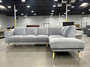 Light Gray MCM Chaise Sectional