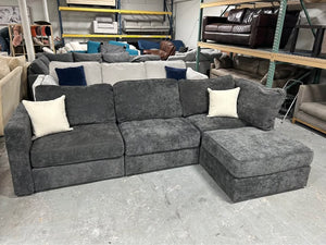 Charcoal Corded Velvet LoveSac (4 base/5 side)