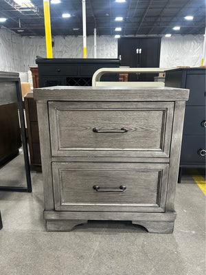 Westwood Design Wooden Nightstand w/Silver Accents