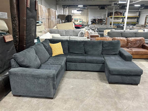 Dark Gray Reversible Chaise U-Shaped Sectional