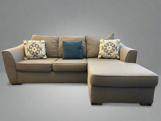 Contemporary Gray Reversible Chaise Sectional