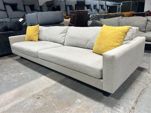 American Leather 102'' Modern Light Gray Sofa