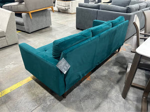 Lillian August Diani Fabric Sofa (Teal Velvet)