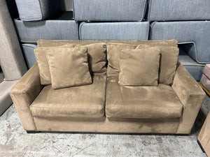 Crate & Barrel Taupe 76'' Axis Sofa