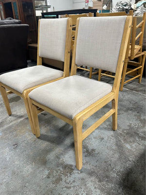 2-Pc Contemporary Beige Dining Chair Set