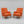 Burnt Orange MCM Accent Chair Set