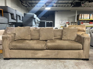 Crate & Barrel Taupe 88'' Axis Sofa