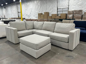 *Perfect Condition* Beachwood Rained Chenille LoveSac (5 Seat/7 Side)