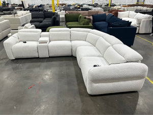 Aiden & Ivy Monroe 6-Piece Fabric Power Reclining Sectional