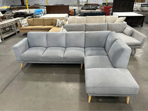 Light Gray MCM Chaise Sectional