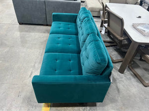 Lillian August Diani Fabric Sofa (Teal Velvet)
