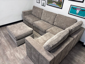 Venetian Taupe Corded Velvet LoveSac (5 base/7 side)