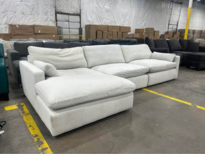 Ashley Signature Sophie 3-Pc Sectional Sofa Chaise (Sky Grey)