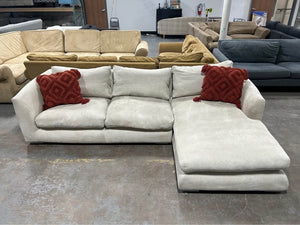 Mario Capasa 3-Pc Cream Feathers Collection Sectional