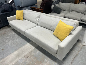 American Leather 102'' Modern Light Gray Sofa