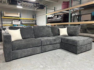 Charcoal Corded Velvet LoveSac (4 base/5 side)