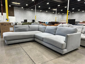 West Elm Haven 2-Piece Bumper Chaise Sectional – Feather Gray