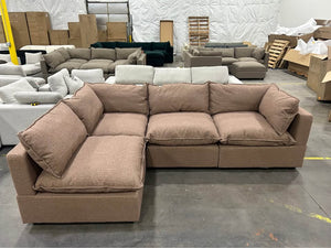 Albany Park Kova 122'' Sofa w/Ottoman (Mocha Performance Bouclé)