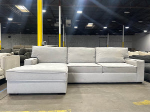 England Inc. Light Gray Chaise Sectional