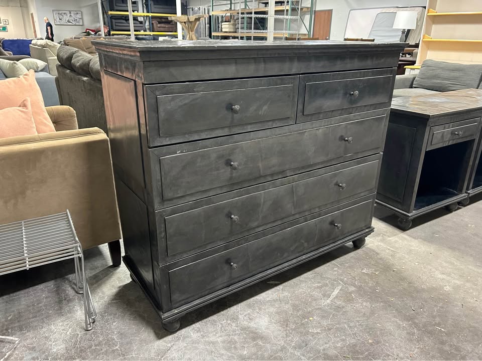 Restoration Hardware Annecy Metal Wrapped 5-Drawer Dresser