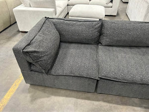 Albany Park 122'' Kova Box Cushion Sectional (Charcoal)